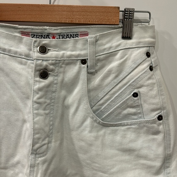 💛Vintage long white Zena Jeans shorts - Picture 2 of 12